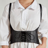 Maxbell Fashion Women Waist Belt Underbust Corset Punk with Straps for Dress Ladies