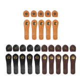 Maxbell 5 Pieces PU Leather Bag Buckle Pre Punched Holes Bags Hasp Clasp Buckles Black