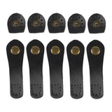 Maxbell 5 Pieces PU Leather Bag Buckle Pre Punched Holes Bags Hasp Clasp Buckles Black
