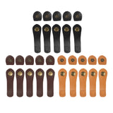 Maxbell 5 Pieces PU Leather Bag Buckle Pre Punched Holes Bags Hasp Clasp Buckles Black