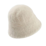 Maxbell Casual Plush Bucket Hat Windproof Womens Fisherman Hat for Camping Winter Beige