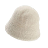 Maxbell Casual Plush Bucket Hat Windproof Womens Fisherman Hat for Camping Winter Beige