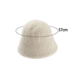 Maxbell Casual Plush Bucket Hat Windproof Womens Fisherman Hat for Camping Winter Beige