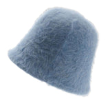 Maxbell Casual Plush Bucket Hat Windproof Womens Fisherman Hat for Camping Winter Light Blue