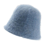 Maxbell Casual Plush Bucket Hat Windproof Womens Fisherman Hat for Camping Winter Light Blue