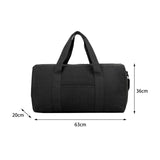 Maxbell Large Capacity Travel Duffel Bag Handbag Folding Weekender Bag for Gym 63cmx20cmx36cm black