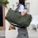 Maxbell Large Capacity Travel Duffel Bag Handbag Folding Weekender Bag for Gym 63cmx20cmx36cm green