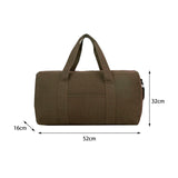 Maxbell Large Capacity Travel Duffel Bag Handbag Folding Weekender Bag for Gym 52cmx16cmx32cm brown