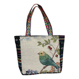 Maxbell Women Canvas Shoulder Bag Vacation Lightweight Shopping Bag Satchel Casual Bird