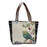 Maxbell Women Canvas Shoulder Bag Vacation Lightweight Shopping Bag Satchel Casual Bird