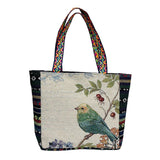 Maxbell Women Canvas Shoulder Bag Vacation Lightweight Shopping Bag Satchel Casual Bird