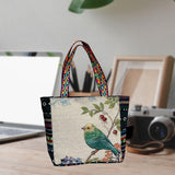 Maxbell Women Canvas Shoulder Bag Vacation Lightweight Shopping Bag Satchel Casual Bird