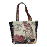 Maxbell Women Canvas Shoulder Bag Vacation Lightweight Shopping Bag Satchel Casual Flower
