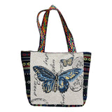 Maxbell Women Canvas Shoulder Bag Vacation Lightweight Shopping Bag Satchel Casual Butterfly