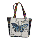 Maxbell Women Canvas Shoulder Bag Vacation Lightweight Shopping Bag Satchel Casual Butterfly