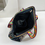 Maxbell Women Canvas Shoulder Bag Vacation Lightweight Shopping Bag Satchel Casual Peacock
