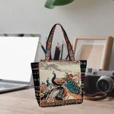 Maxbell Women Canvas Shoulder Bag Vacation Lightweight Shopping Bag Satchel Casual Peacock