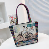 Maxbell Women Canvas Shoulder Bag Vacation Lightweight Shopping Bag Satchel Casual People