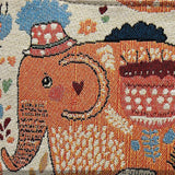 Maxbell Women Canvas Shoulder Bag Vacation Lightweight Shopping Bag Satchel Casual Orange Elephant