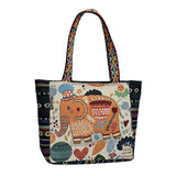 Maxbell Women Canvas Shoulder Bag Vacation Lightweight Shopping Bag Satchel Casual Orange Elephant