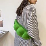 Maxbell Casual Pod Shaped Shoulder Bag Vacation Underarm Bags Women Girl Crossbody