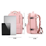 Maxbell Laptop Backpack Travel Anti Girls Unisex Boys Gift Business Women Pink