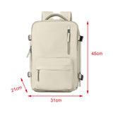 Maxbell Laptop Backpack Travel Anti Girls Unisex Boys Gift Business Women Beige