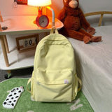Maxbell Solid Color Backpack Lightweight for Camping Outdoor Activities Short Trips Yellow