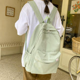 Maxbell Solid Color Backpack Lightweight for Camping Outdoor Activities Short Trips Green