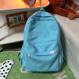 Maxbell Solid Color Backpack Lightweight for Camping Outdoor Activities Short Trips Blue