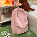 Maxbell Solid Color Backpack Lightweight for Camping Outdoor Activities Short Trips Pink