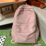 Maxbell Solid Color Backpack Lightweight for Camping Outdoor Activities Short Trips Pink