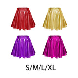 Maxbell A Line Mini Skirt Comfortable Versatile Pleated Skirt for Travel Red Small
