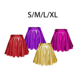 Maxbell A Line Mini Skirt Comfortable Versatile Pleated Skirt for Travel Red Small