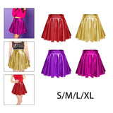 Maxbell A Line Mini Skirt Comfortable Versatile Pleated Skirt for Travel Red Small