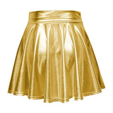 Maxbell A Line Mini Skirt Comfortable Versatile Pleated Skirt for Travel Aureate Small