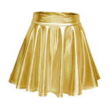 Maxbell A Line Mini Skirt Comfortable Versatile Pleated Skirt for Travel Aureate Small