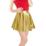 Maxbell A Line Mini Skirt Comfortable Versatile Pleated Skirt for Travel Aureate Medium