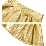 Maxbell A Line Mini Skirt Comfortable Versatile Pleated Skirt for Travel Aureate Large
