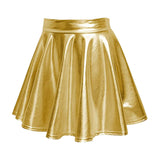 Maxbell A Line Mini Skirt Comfortable Versatile Pleated Skirt for Travel Aureate Large