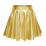 Maxbell A Line Mini Skirt Comfortable Versatile Pleated Skirt for Travel Aureate Large