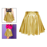 Maxbell A Line Mini Skirt Comfortable Versatile Pleated Skirt for Travel Aureate Large