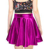 Maxbell A Line Mini Skirt Comfortable Versatile Pleated Skirt for Travel Rose Red Small