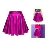 Maxbell A Line Mini Skirt Comfortable Versatile Pleated Skirt for Travel Rose Red Small