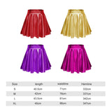 Maxbell A Line Mini Skirt Comfortable Versatile Pleated Skirt for Travel Violet XL