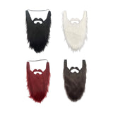 Maxbell Long Beard Costume Adult Kids Dwarf Gnome Beard for Festive Party Supplies Black