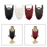 Maxbell Long Beard Costume Adult Kids Dwarf Gnome Beard for Festive Party Supplies Black