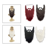 Maxbell Long Beard Costume Adult Kids Dwarf Gnome Beard for Festive Party Supplies Black