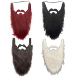 Maxbell Long Beard Costume Adult Kids Dwarf Gnome Beard for Festive Party Supplies Black