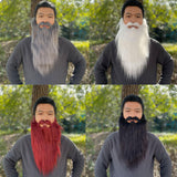 Maxbell Long Beard Costume Adult Kids Dwarf Gnome Beard for Festive Party Supplies Black